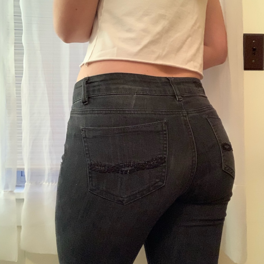 Black Ripped Skinny Jean - Picture 3 of 5